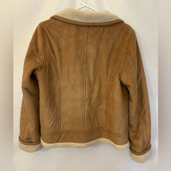 Talbots Women’s Faux Suede Sherpa Lined Winter Jacket Size: Medium - Picture 2 of 10